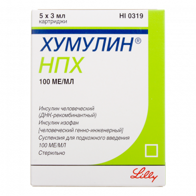 Хумулин НПХ 100 МЕ/мл 3 мл N5 суспензия
