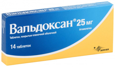 Вальдоксан таб. п.п.о. 25мг №14
