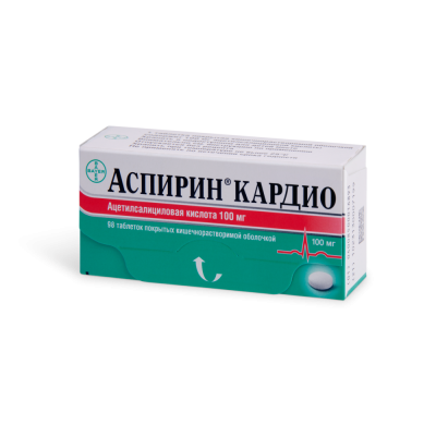 Аспирин кардио таб. п.о кш/раств 100мг №98