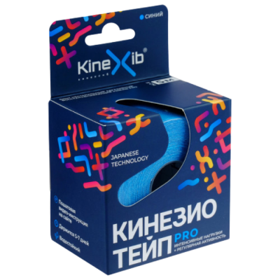 Кинексиб про кинезио-тейп бинт 5 см х 5 м синий