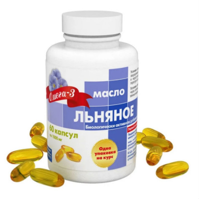 Масло Льняное 1350 мг N60 капсулы