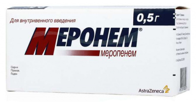 Меронем пор. д/р-ра в/в 500мг №10