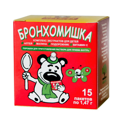 Бронхомишка Детский 1,47 г порошок для приготовления раствора N15