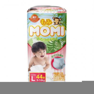 Подгузники-трусики Моми/momi L №44  (9-14кг)