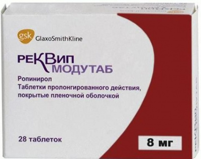 Реквип Модутаб таб.пролонг.п.п.о. 8мг №28