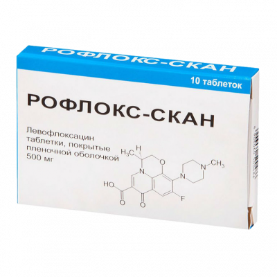 Рофлокс-Скан таб. п.п.о. 500мг №10