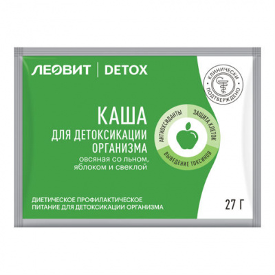 Леовит детокс каша мультизлаковая лен-овощи detox 27г №1