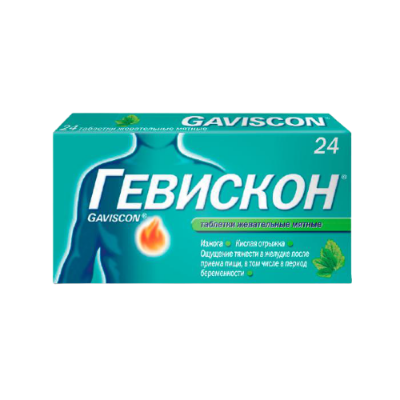 Гевискон Мята N24 таблетки