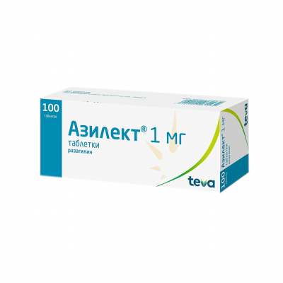 Азилект 1 мг N100 таблетки