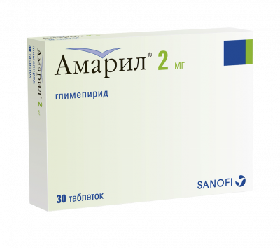 Амарил 2 мг N30 таблетки