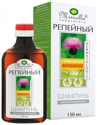 Мирролла шампунь репейный с комплексом витаминов д/укрепления волос 150мл