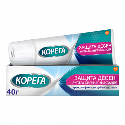 Корега крем для фиксации протезов Защита Десен 40 мл