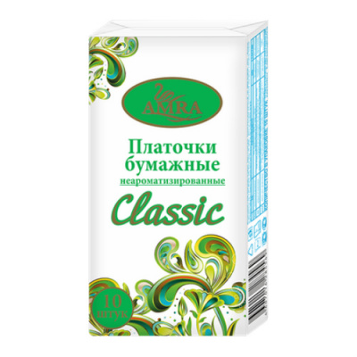 Платочки бумажные Амра №10