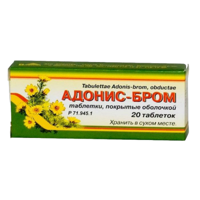 Адонис-бром таб. п.о №20