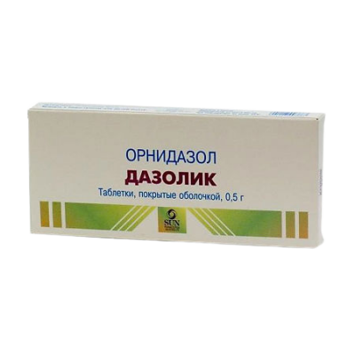 ДАЗОЛИК 500 мг N10 таблетки покрытые оболочкой