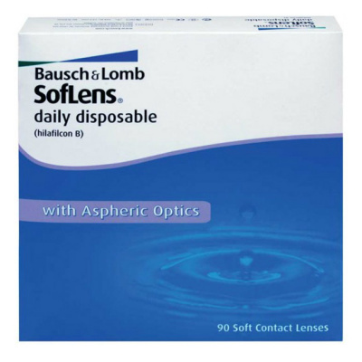 Линзы контактные однодневные bausch+ lomb soflens daily disposable -3,00  №90