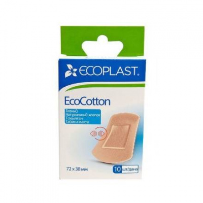 Пластырь Ecoplast набор ткан ecocotton 72х38мм №10