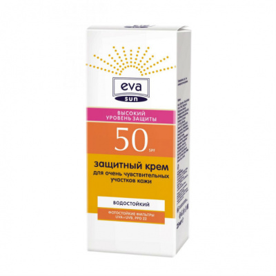 Ева сан крем защитный д/очень чувств кожи spf50 25мл