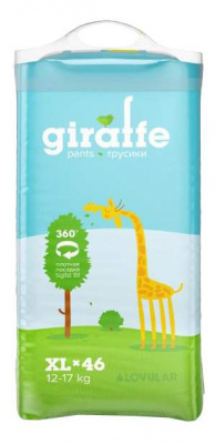 Подгузники-трусики ловулар/lovular giraffe XL 46 429050   (12-17кг)