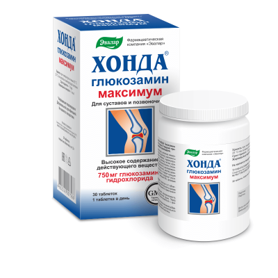 Хонда глюкозамин максимум таб. п.о 750мг №30