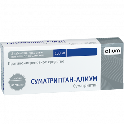 Суматриптан-OBL 100 мг N2 таблетки