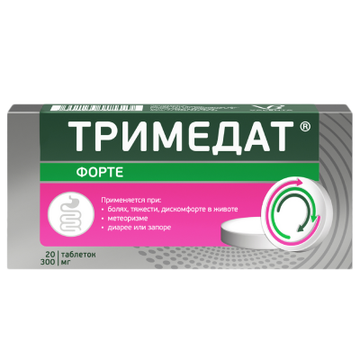 ТРИМЕДАТ ФОРТЕ 300 мг N20 таблетки с пролонгированным высвобождением покрытые пленочной оболочкой