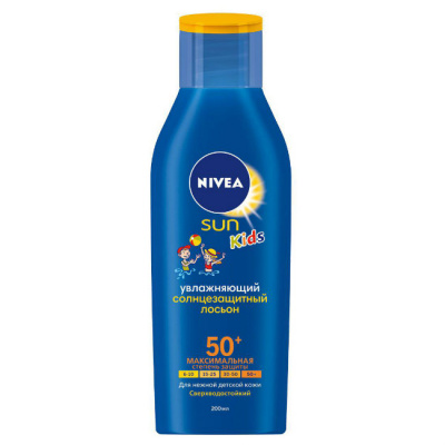 Нивея сан лосьон солнцезащитный детский spf50+ 200мл  (85486)