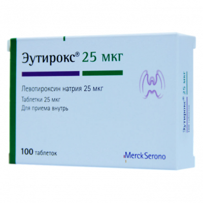 Эутирокс 25 мкг N100 таблетки
