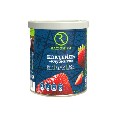 Рационика диет коктейль д/коррекции веса клубника 350г