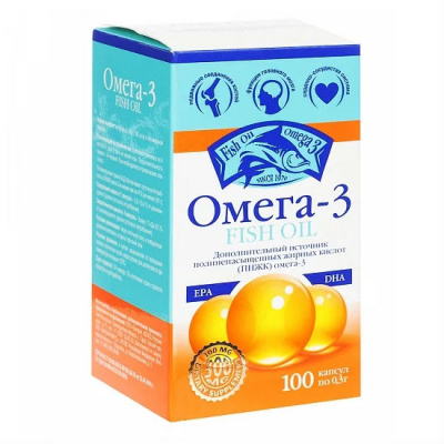 Омега-3 капс. 0,3г N100 природная помощь