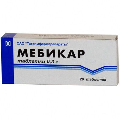 Мебикар 300 мг N20 таблетки