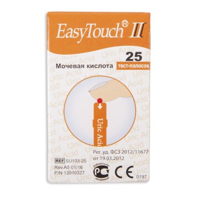 ИзиТач Мочевая кислота тест-полоски N25