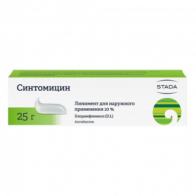 Синтомицин 10% 25 г линимент