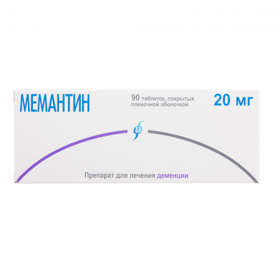Мемантин таб. п.п.о. 20мг №90