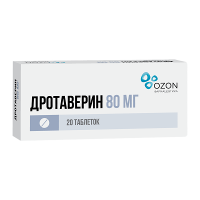Дротаверин 80 мг N20 таблетки