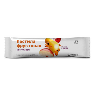 Витатека Яблоко с грушей пастила фруктовая 27 г