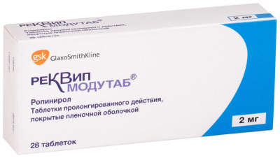 Реквип Модутаб 2 мг N28 таблетки