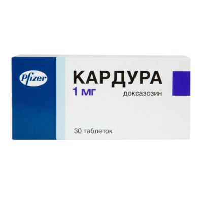 Кардура 1 мг N30 таблетки