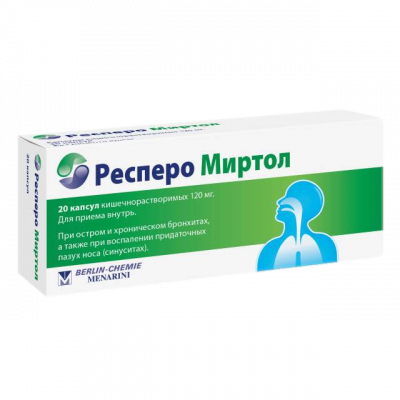 Респеро Миртол капс. кш/раств 120мг №20