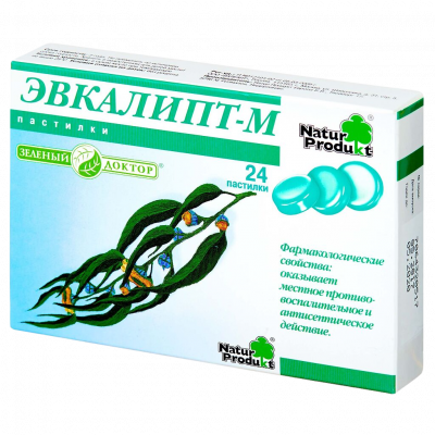 Эвкалипт-м зеленый доктор таб. д/рассас №24