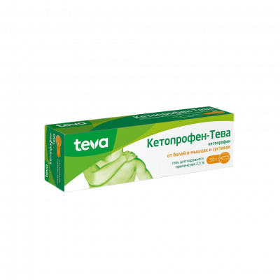 Кетопрофен-Тева 2,5% 50 г гель для наружного применения