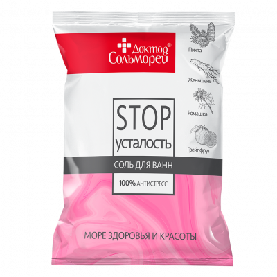 Соль морская доктор сольморей д/ванн стоп-усталость 500г