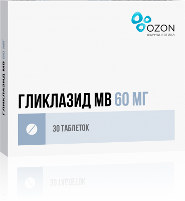 Гликлазид МВ 60 мг N30 таблетки