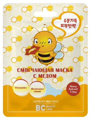 БЬЮТИ КЕА маска д/лица тканевая смягчающая с Медом 26мл