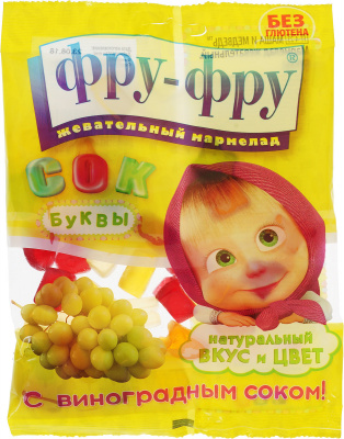 Мармелад жев. фру-фру маша и медведь ягоды-фрукты 100г