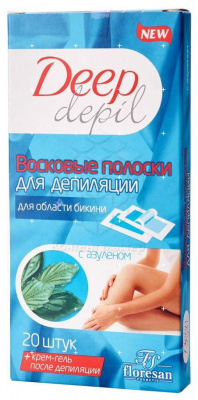 Флоресан полоски восковые д/депиляции д/бикини азулен №20  (481)