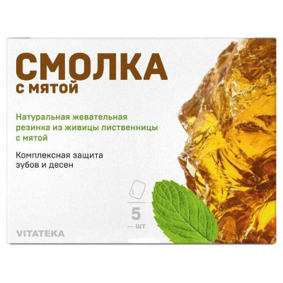 Витатека смолка жев лиственничная мята 0,8г №5