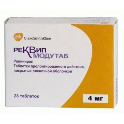 Реквип Модутаб 4 мг N28 таблетки