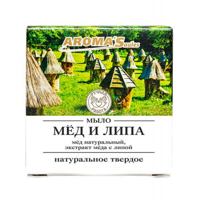 Мыло твердое натуральное мед и липа 85г