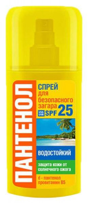 Пантенол спрей д/безопасного загара spf25 95мл